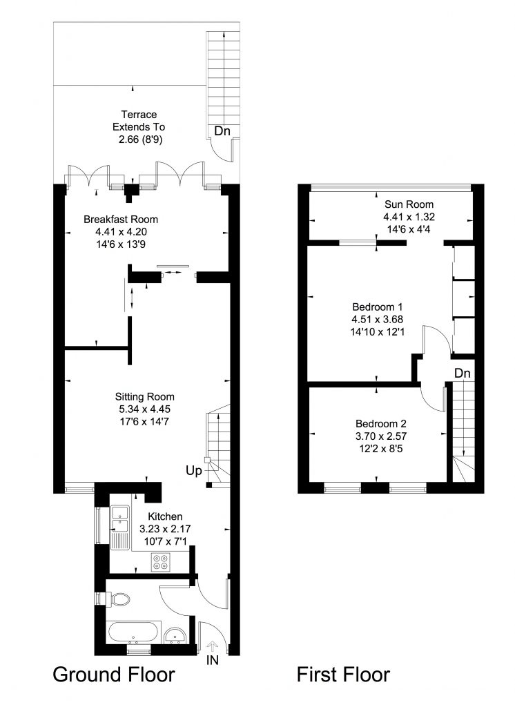 3 Marine Cottages floorplan